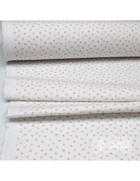 Tela de Piqué con Mini Estrellas Multicolor - 100% Algodón Infantil - Imagen 3