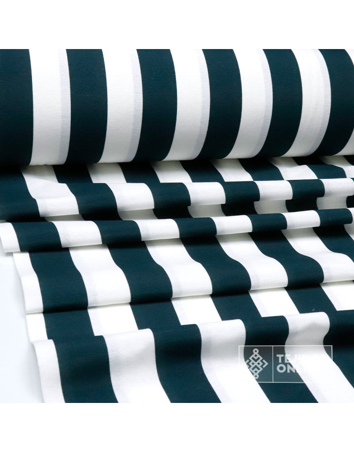Loneta Rayas Anchas - Telas Para Cortinas de Feria - Telas Online - Imagen 4
