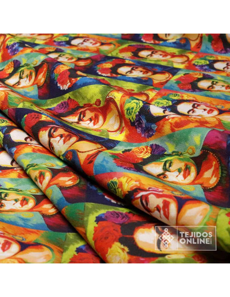 Loneta Cartago Frida Kahlo - Estampado Mujer Frida Kahlo - Imagen 2