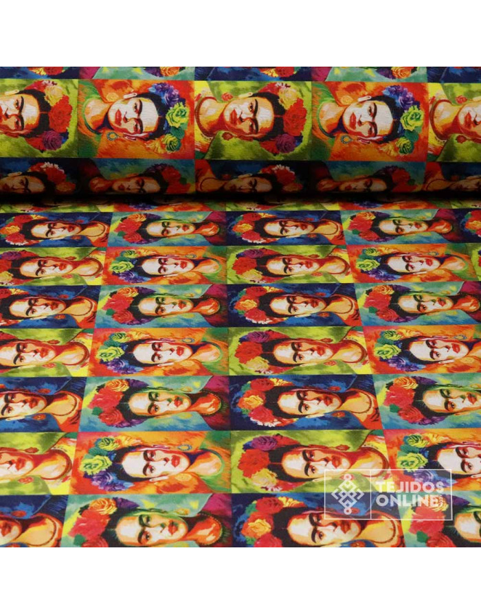 Loneta Cartago Frida Kahlo - Estampado Mujer Frida Kahlo - Imagen 1