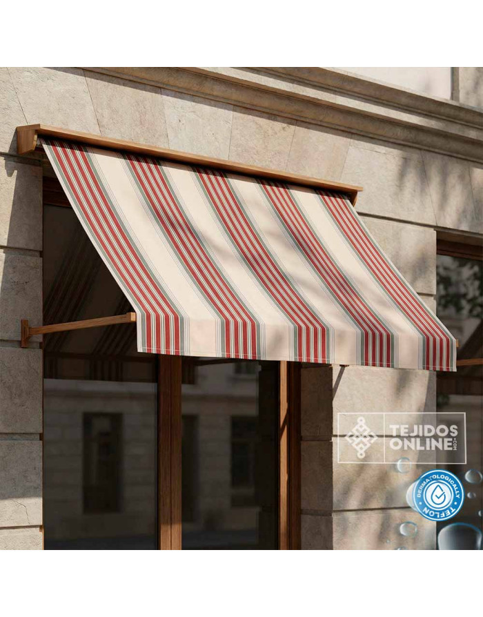 Lona Toldo Rayas Burdeos Teflón Pilar - Lonas de Exterior - Imagen 2