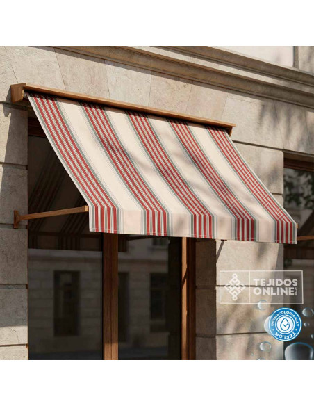 Lona Toldo Rayas Burdeos Teflón Pilar - Lonas de Exterior - Imagen 2