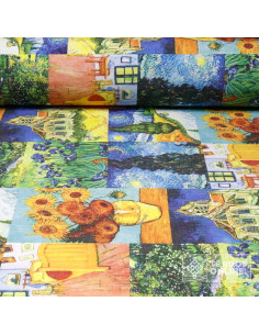 Loneta Estampada Lugdunum - Estampado Tela Van Gohg - Imagen 1