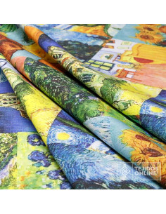 Loneta Estampada Lugdunum - Estampado Tela Van Gohg - Imagen 2