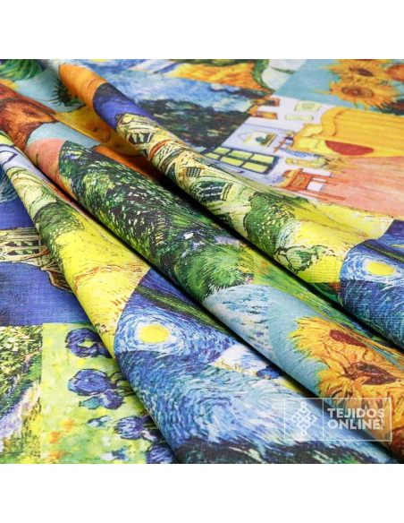 Loneta Estampada Lugdunum - Estampado Tela Van Gohg - Imagen 2