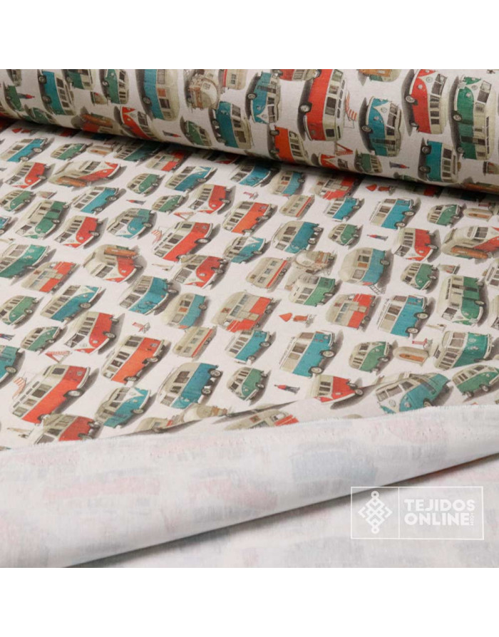 Tela Furgoneta Camper volkswagen - Tela Para Cortinas Camper - Imagen 3