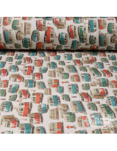 Tela Furgoneta Camper volkswagen - Tela Para Cortinas Camper - Imagen 1