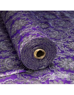 Brocado Morado Con Plata Augusta - Telas Para Cofradías - Imagen 2