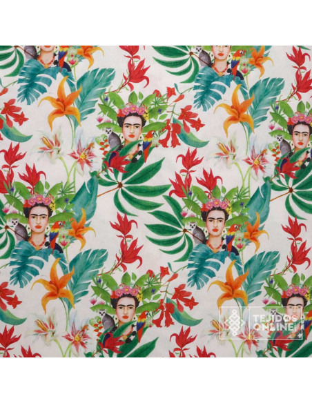 Tela Frida Tropical Loneta- Tela Para Cortinas y Manualidades - Imagen 3