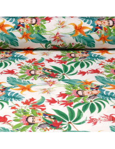 Tela Frida Tropical Loneta- Tela Para Cortinas y Manualidades - Imagen 1