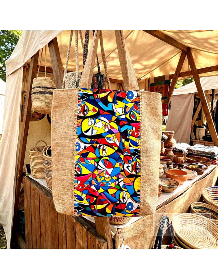 Loneta Picasso Arte Multicolor - Tela Para Cortinas y Manualidades - Imagen 2