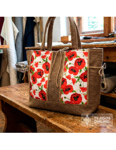 Tela de Amapolas Estampada | Loneta Suave para Decoración y DIY - Imagen 2