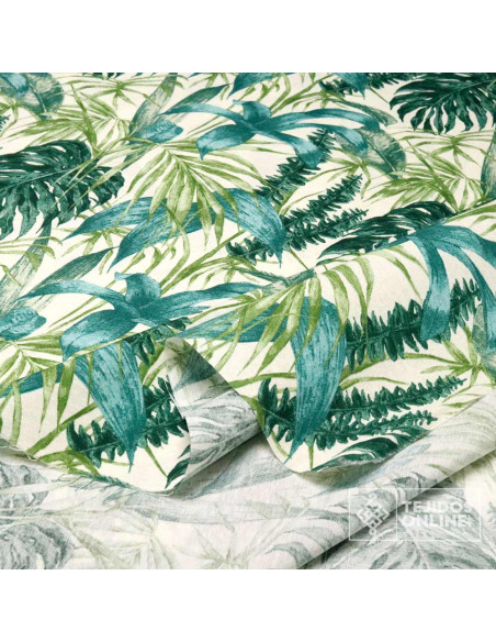 Tela de Palmeras Aguamarina - Telas para Cortinas de Palmeras - Imagen 3