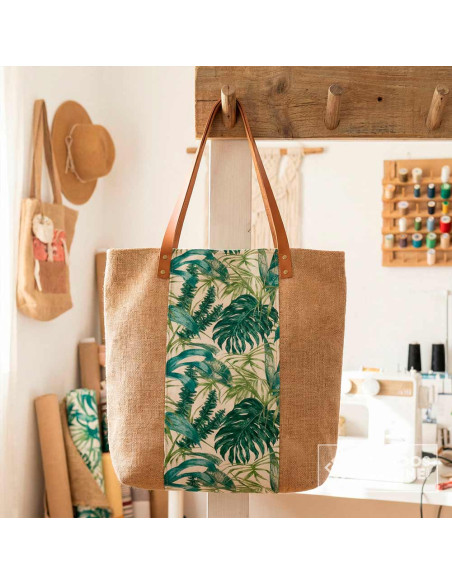 Tela de Palmeras Aguamarina - Telas para Cortinas de Palmeras - Imagen 2