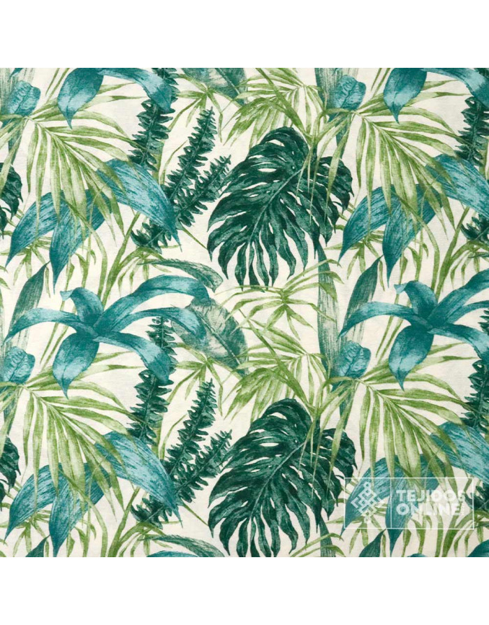 Tela de Palmeras Aguamarina - Telas para Cortinas de Palmeras - Imagen 4