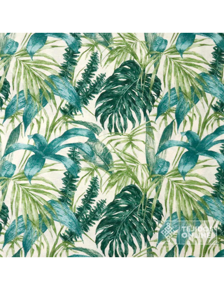 Tela de Palmeras Aguamarina - Telas para Cortinas de Palmeras - Imagen 4