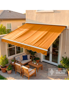 Toldo Ocre Anaranjado Teflón - Toldo Camel - Telas para Toldos - Imagen 2