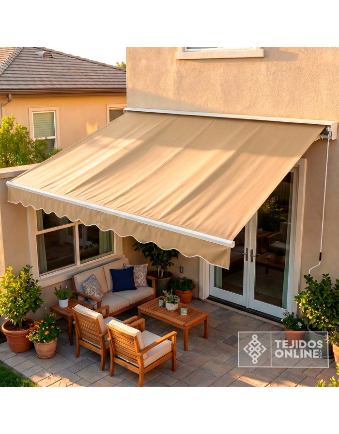 Toldo Vainilla Teflón - Toldo Camel - Telas para Toldos - Imagen 2