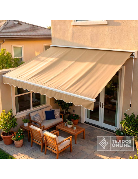 Toldo Vainilla Teflón - Toldo Camel - Telas para Toldos - Imagen 2