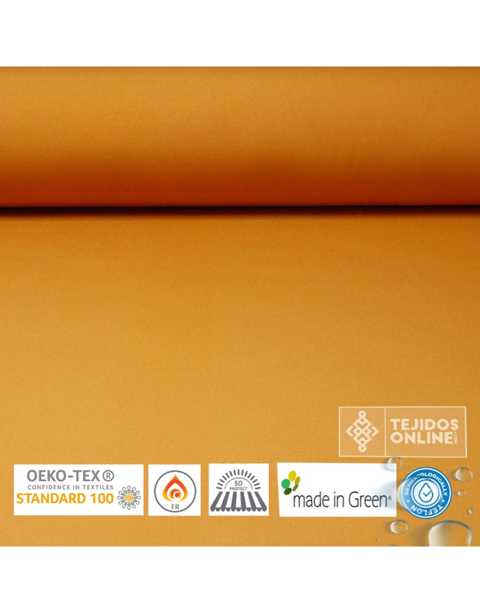 Toldo Ocre Anaranjado Teflón - Toldo Camel - Telas para Toldos - Imagen 1