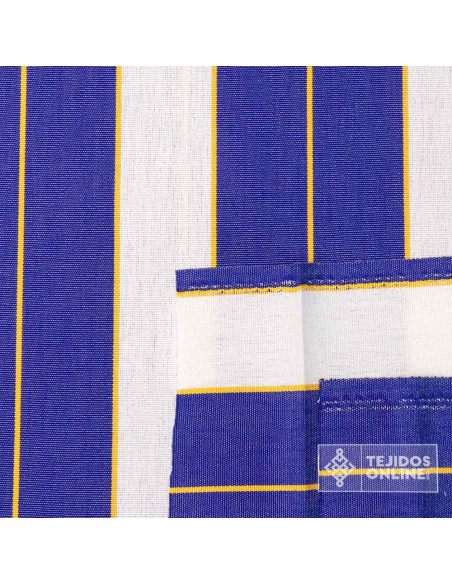 Toldo Rayas Azul para Exterior Andalucía- Telas para Terrazas - Imagen 2