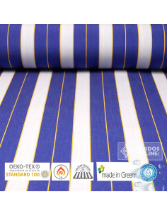 Toldo Rayas Azul para Exterior Andalucía- Telas para Terrazas - Imagen 1