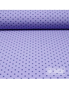 Tela Lavanda con Lunar Azul Marino | Telas de Lunares - Imagen 1
