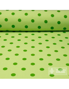 Tela Lima Lunar Verde Oliva | Lunares para Flamenca - Imagen 1