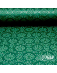 Damasco Verde Medallón Compostela - Retal | Ancho 2,80 - Imagen 1