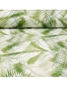 Loneta De Palmeras para Cortinas Verde | Tela de Palmeras - Imagen 1