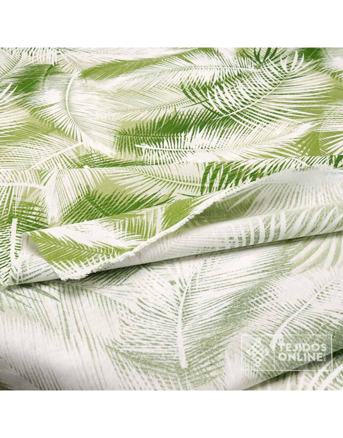 Loneta De Palmeras para Cortinas Verde | Tela de Palmeras - Imagen 4