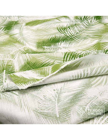 Loneta De Palmeras para Cortinas Verde | Tela de Palmeras - Imagen 4