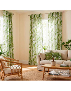 Loneta De Palmeras para Cortinas Verde | Tela de Palmeras - Imagen 2