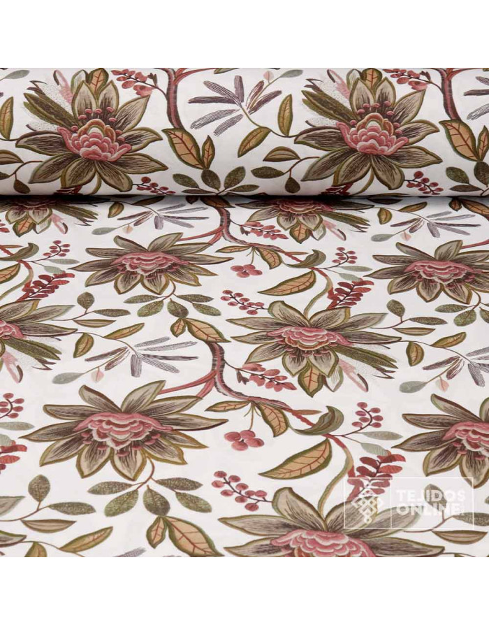 Tela Con Flores Efecto Relieve - Telas para Cortinas - Imagen 1