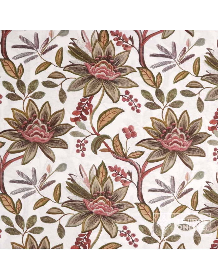 Tela Con Flores Efecto Relieve - Telas para Cortinas - Imagen 4
