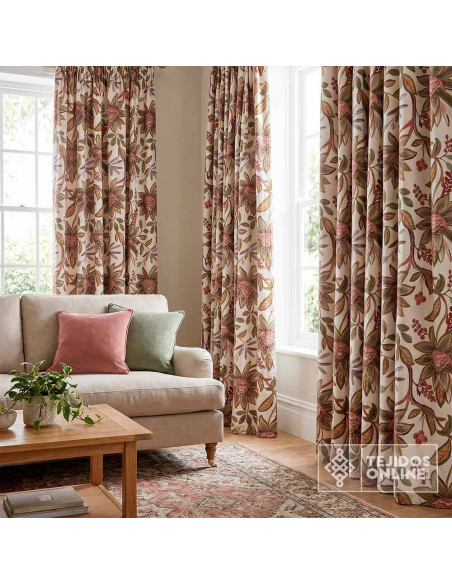 Tela Con Flores Efecto Relieve - Telas para Cortinas - Imagen 3