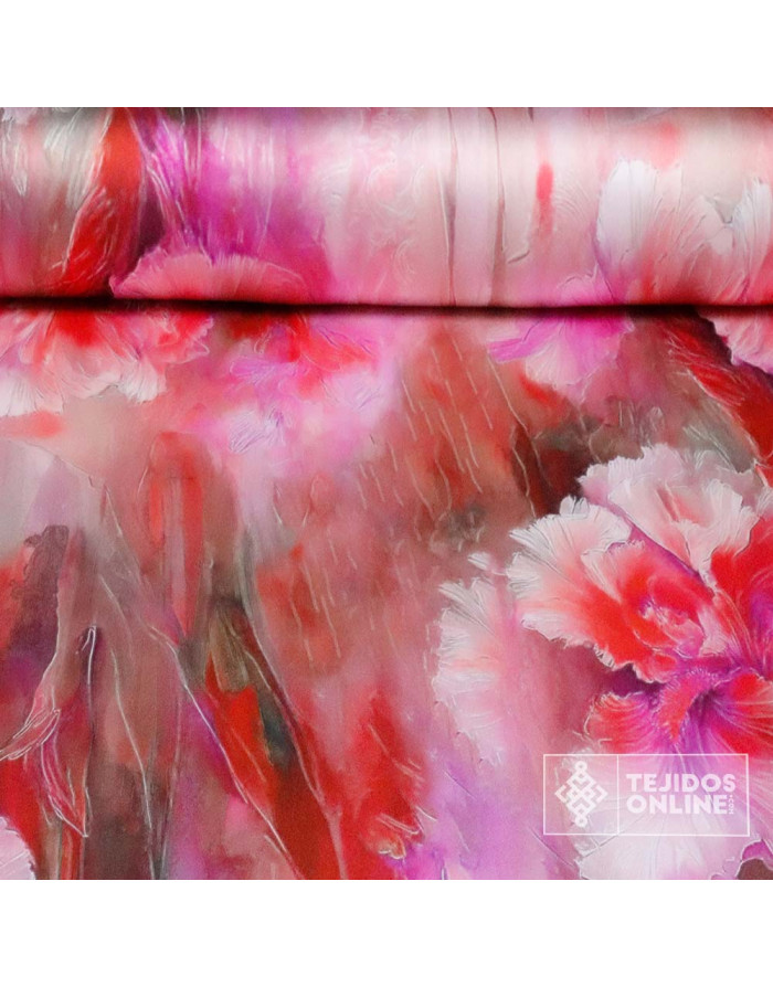 Tela Estampada Fucsia Difuminado- Telas de Primavera - Imagen 1