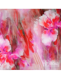Tela Estampada Fucsia Difuminado- Telas de Primavera - Imagen 2