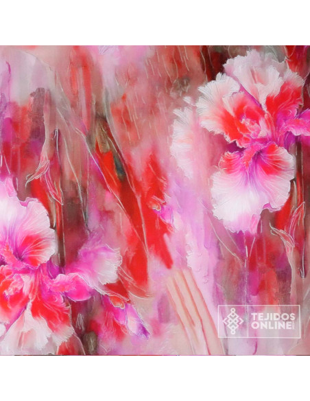 Tela Estampada Fucsia Difuminado- Telas de Primavera - Imagen 2