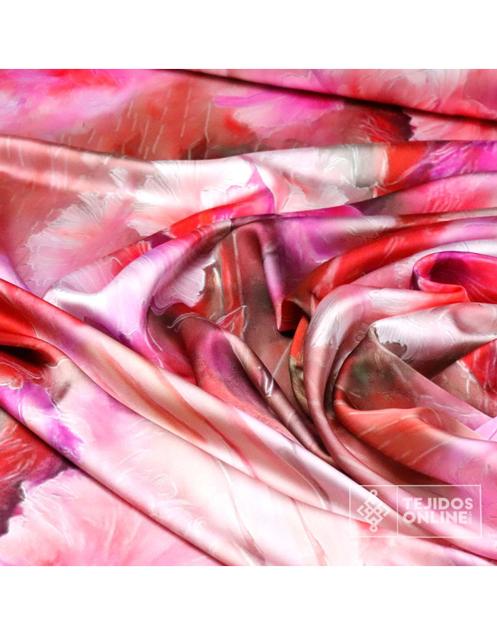 Tela Estampada Fucsia Difuminado- Telas de Primavera - Imagen 3