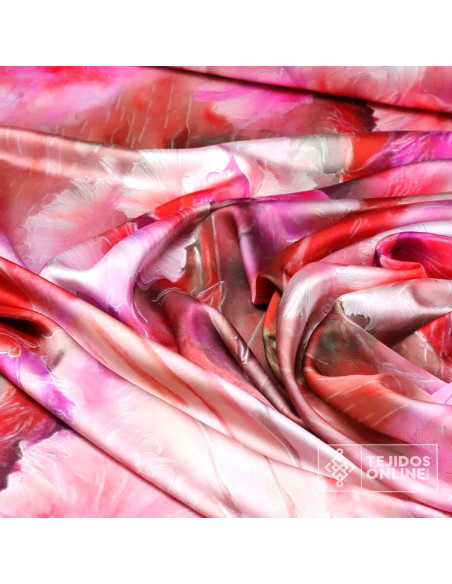 Tela Estampada Fucsia Difuminado- Telas de Primavera - Imagen 3