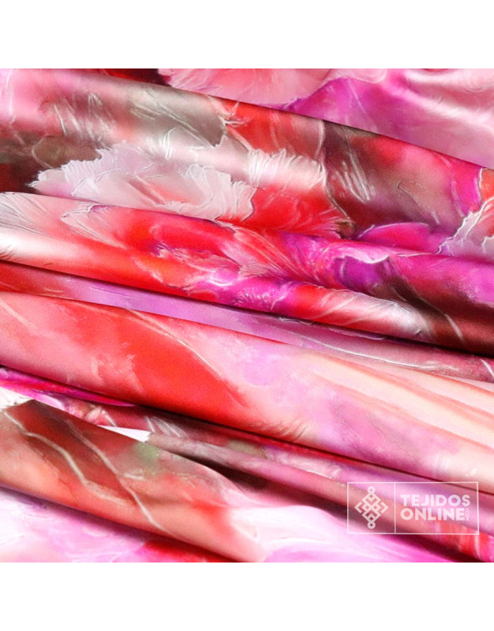 Tela Estampada Fucsia Difuminado- Telas de Primavera - Imagen 4