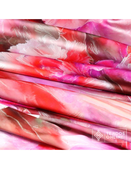 Tela Estampada Fucsia Difuminado- Telas de Primavera - Imagen 4