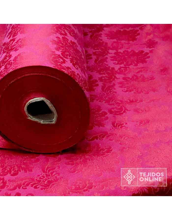 Tela Damasco Fucsia Versace - Tela para Semana Santa - Imagen 4