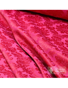 Tela Damasco Fucsia Versace - Tela para Semana Santa - Imagen 2