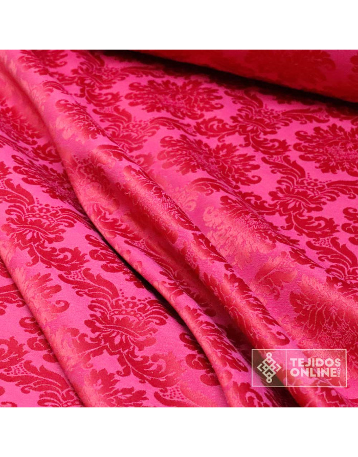 Tela Damasco Fucsia Versace - Tela para Semana Santa - Imagen 2