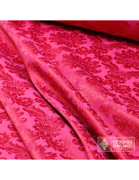 Tela Damasco Fucsia Versace - Tela para Semana Santa - Imagen 2