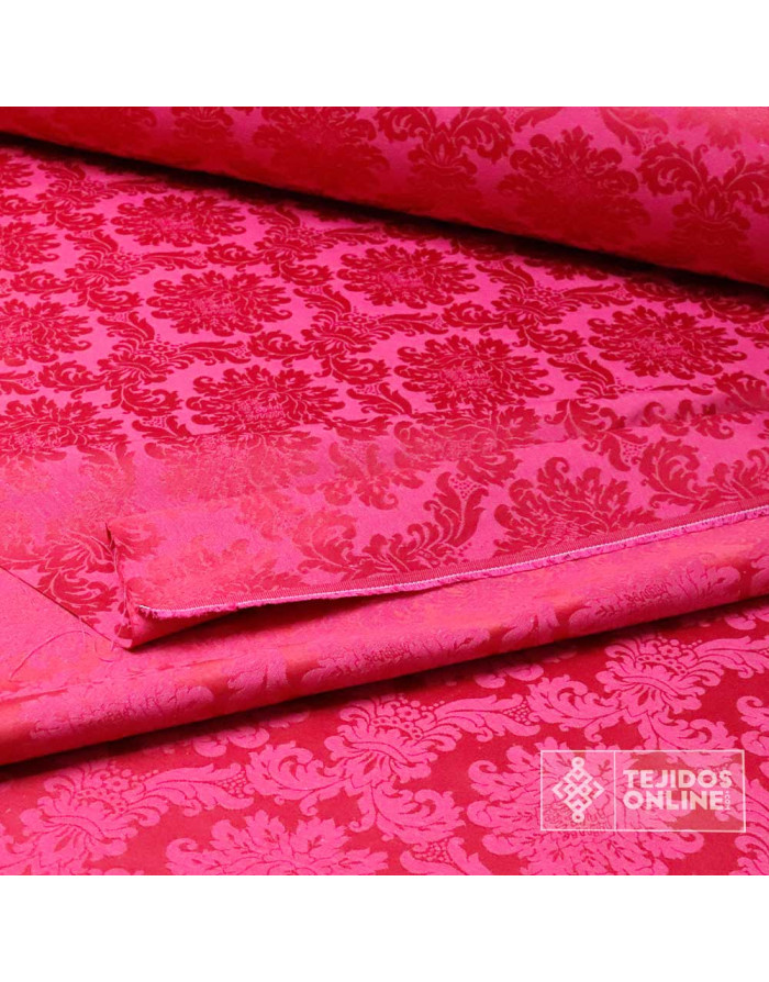 Tela Damasco Fucsia Versace - Tela para Semana Santa - Imagen 3