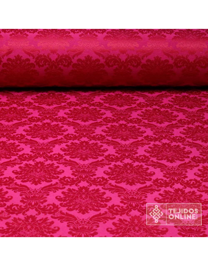 Tela Damasco Fucsia Versace - Tela para Semana Santa - Imagen 1