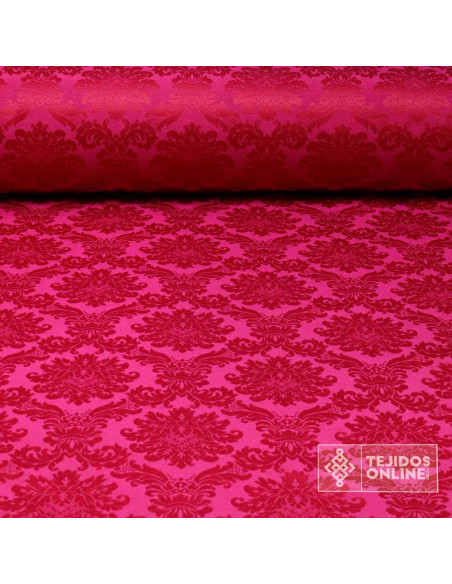 Tela Damasco Fucsia Versace - Tela para Semana Santa - Imagen 1